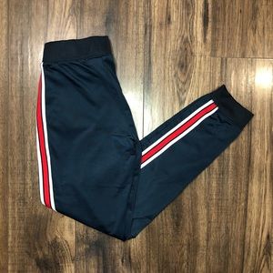 Navy Blue Stripped Sweats